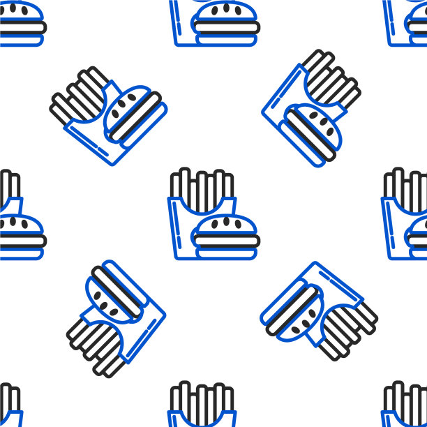 装在纸盒里的汉堡和炸薯条图片下载