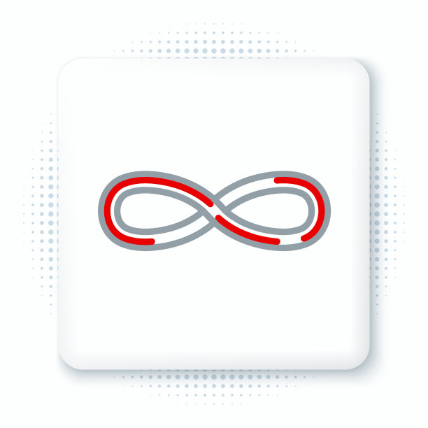 行无限图标隔离在白色背景图片下载