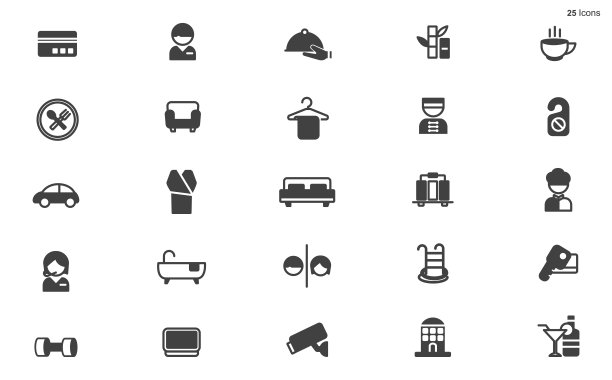 酒店图标股票插图图标，酒店，床-家具，矢量股票插图美容Spa，床-家具，早餐图片下载