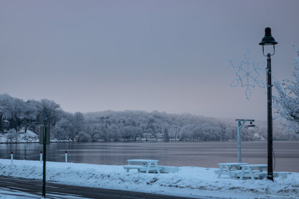 冬季景观湖图片下载