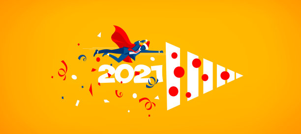 新的2021年增长和发展前景。三维演示图片下载