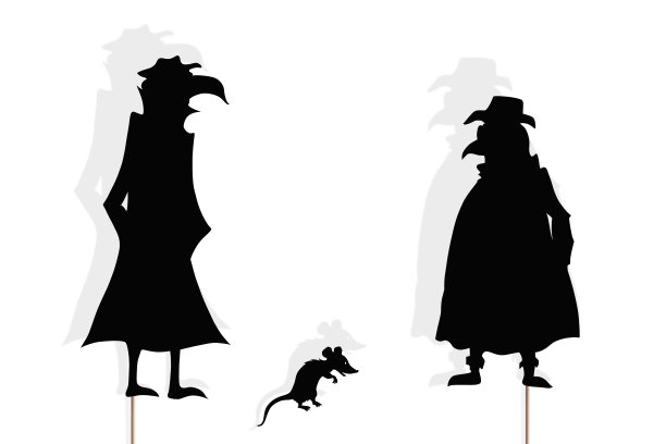 瘟疫医生和影子。图片下载