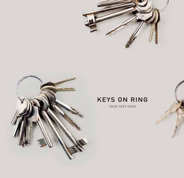 钥匙圈创意布局图片下载