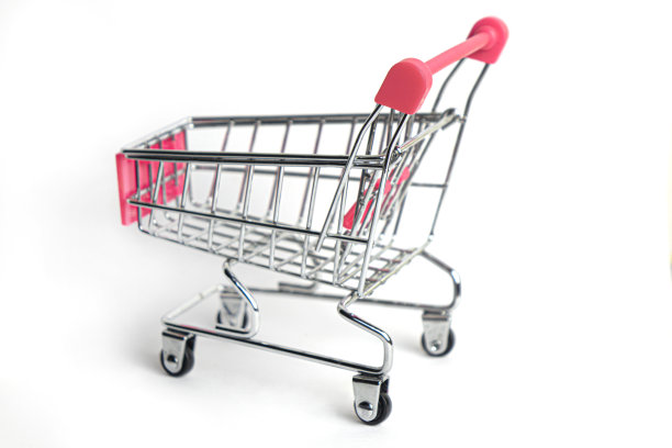 购物车孤立的白色背景。经营理念。图片下载