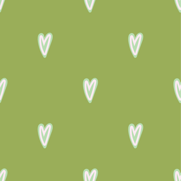 矢量无缝图案与心形图片下载