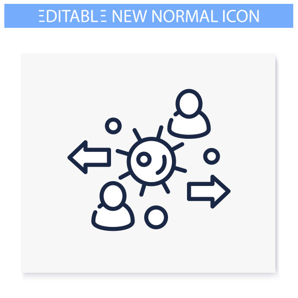 病毒传播线图标。可编辑的图片图片下载