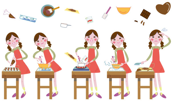 一群快乐地做糖果的女人图片下载