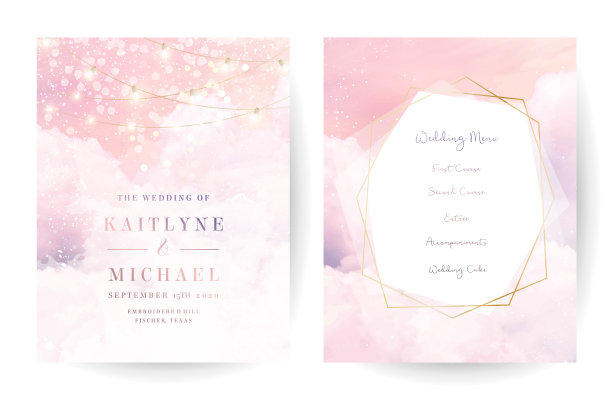 糖棉粉色云彩矢量设计背景图片下载