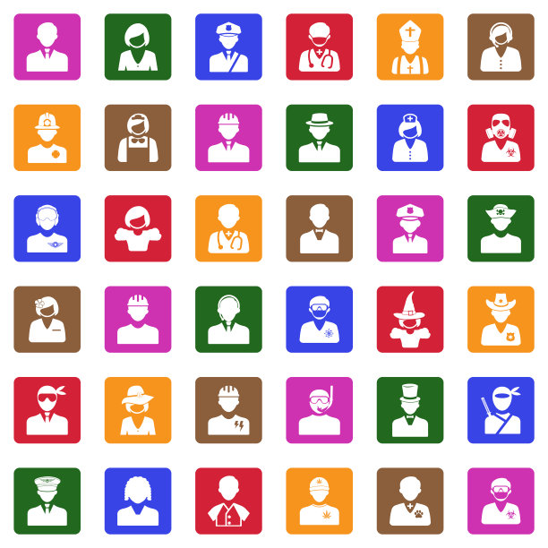 人图标。广场白色平面设计。矢量插图。图片下载