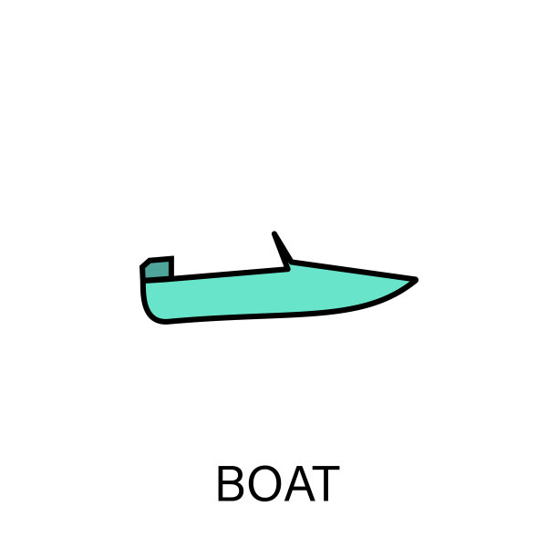 海上运输船轮廓图标。符号和符号可以用于网页，标志，手机应用程序，UI，用户体验图片下载