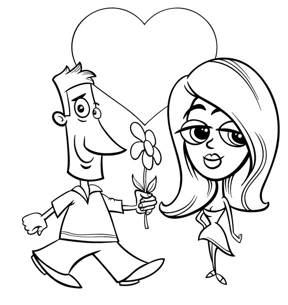 情侣情人节卡片设计图片下载