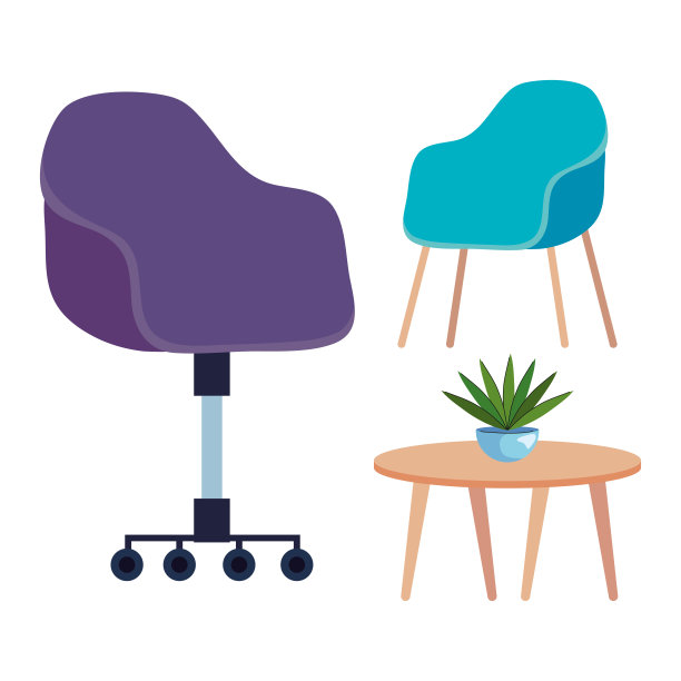 家居和办公家具套装图标图片下载