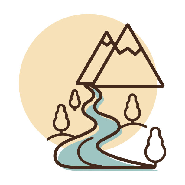 山河是大自然的标志图片下载