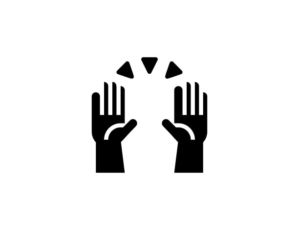 举手矢量图标。孤立的手臂在空中，祈祷的手表情符号，表情符号平面符号-向量图片下载