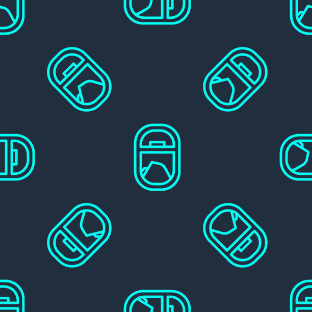 绿线飞机窗口图标隔离无缝模式在蓝色背景。飞机舷窗。向量图片下载