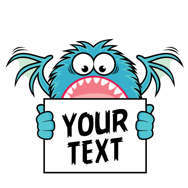 飞行的绿色怪物的插图图片下载