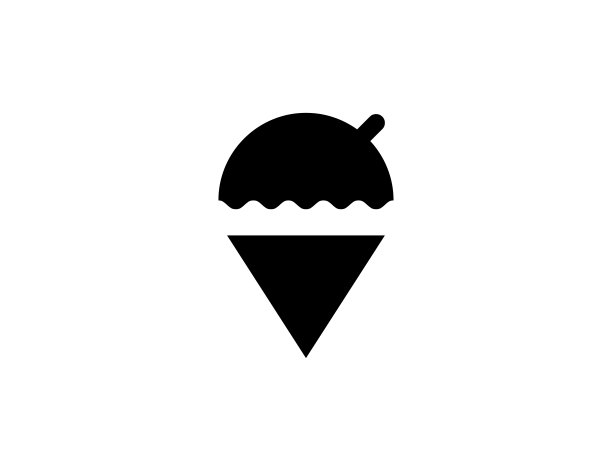 刨冰矢量图标。孤立的夏威夷刨冰平面符号图片下载