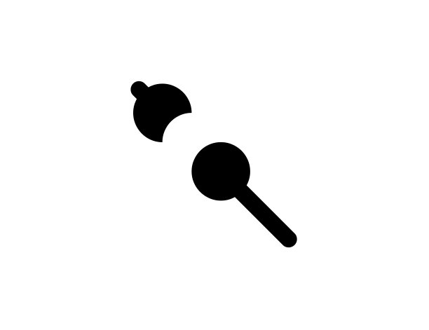 Dango矢量图标。孤立的日本丹参，扁平的甜点棒象征图片下载