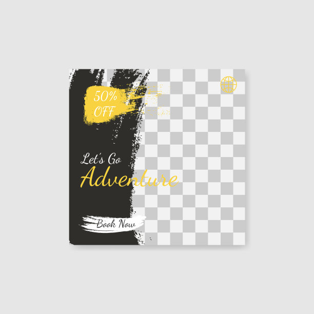 旅游社交媒体横幅张贴模板图片下载