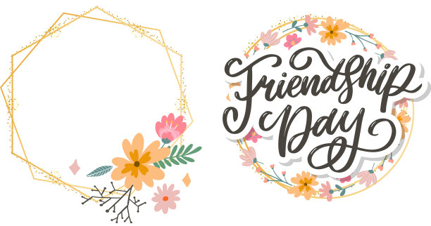 美丽快乐的友谊日装饰图片下载