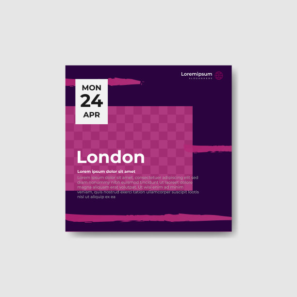 音乐社交媒体横幅张贴模板图片下载