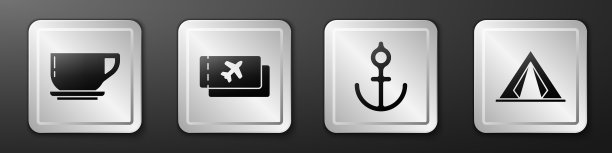 设置咖啡杯机票锚和游客图片下载