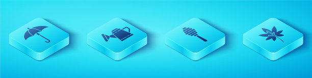 设置等距伞形浇水罐或叶片图片下载