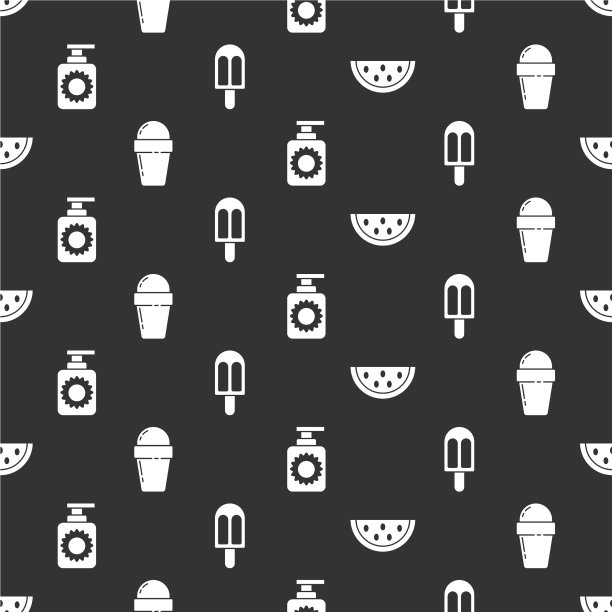 把西瓜冰淇淋放在华夫蛋筒里图片下载