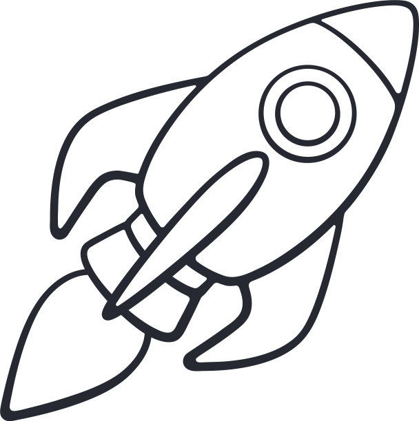 用火焰涂鸦火箭空间图片下载