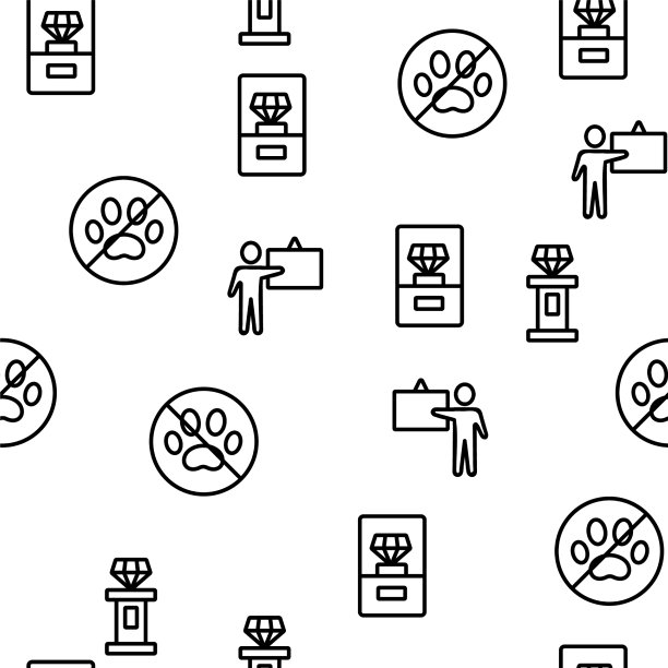 展览与博物馆无缝模式图片下载