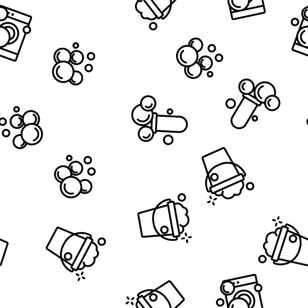 肥皂泡和泡沫无缝图案图片下载