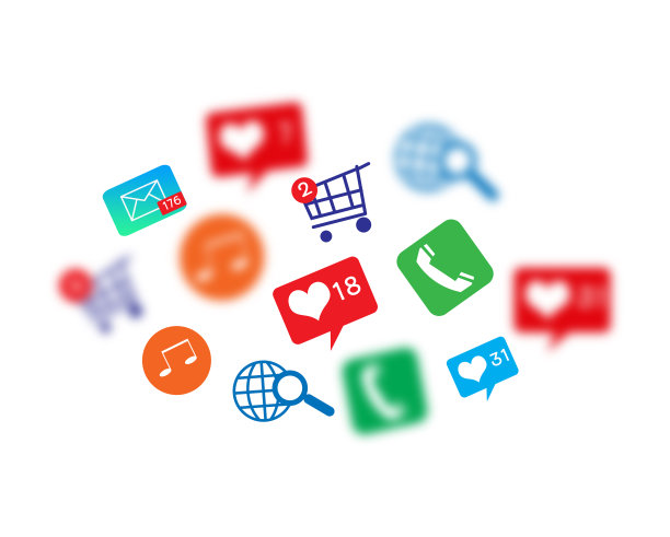 白色背景上的通知图标图片下载