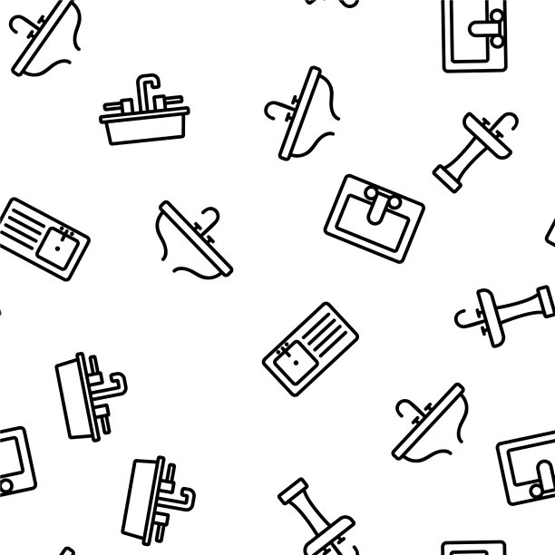 水槽陶瓷浴室无缝模式图片下载