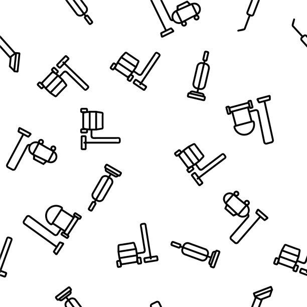 真空吸尘器装置无缝图案图片下载