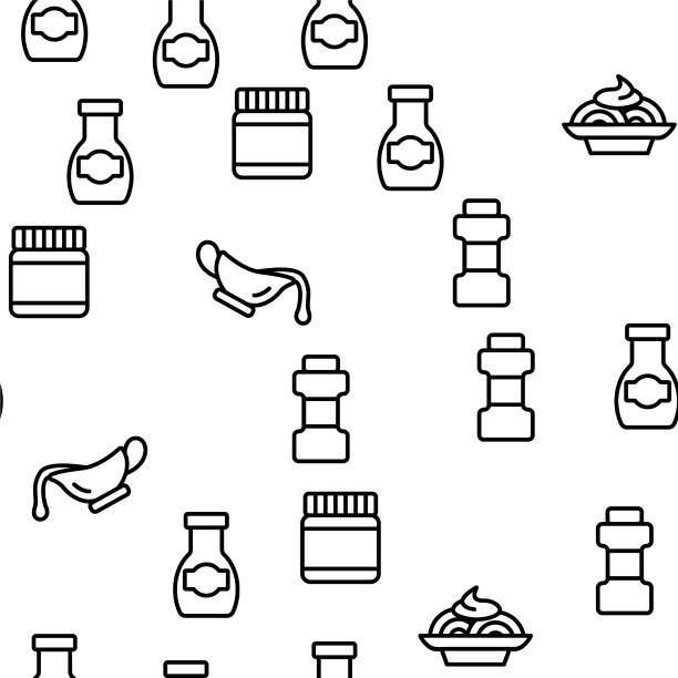 酱辣奶油无缝图案图片下载