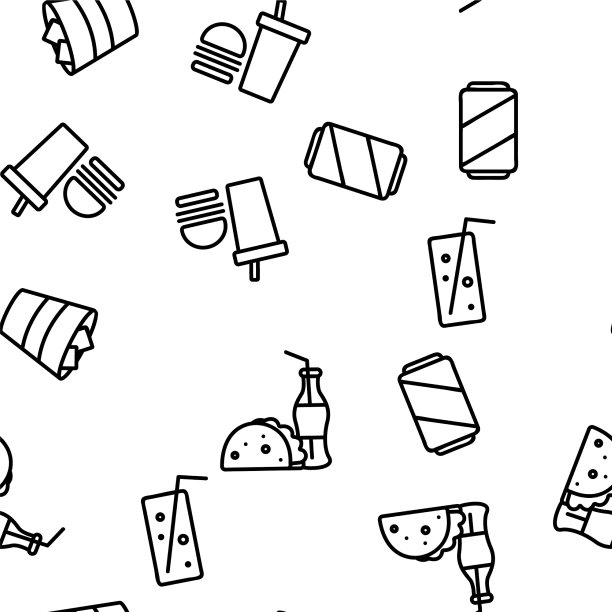 苏打水饮料无缝模式图片下载