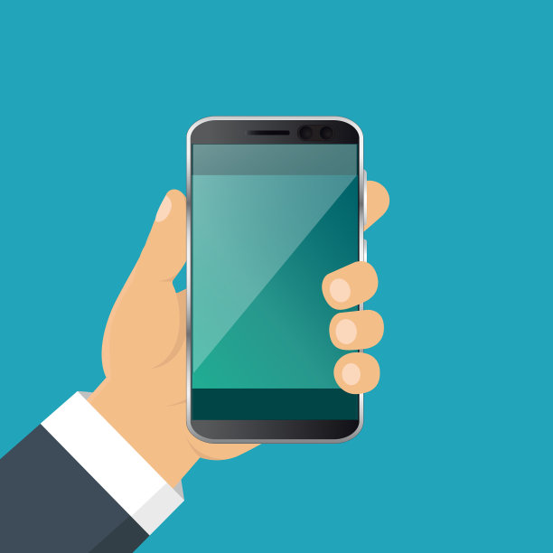 手持平板智能手机经营理念图片下载