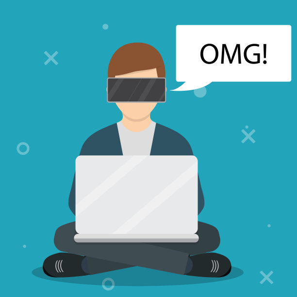 关于虚拟现实耳机人的概念图片下载