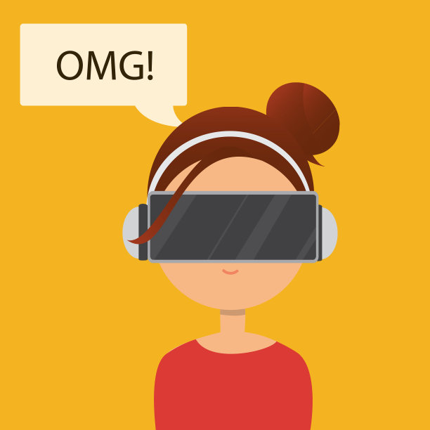 关于虚拟现实耳机人的概念图片下载