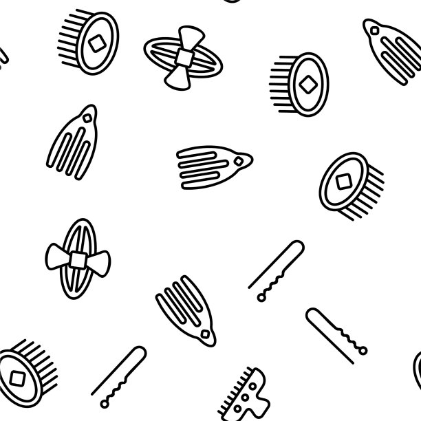 发夹配件无缝图案图片下载