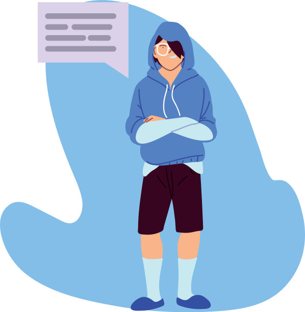 亚洲人卡通泡泡设计图片下载