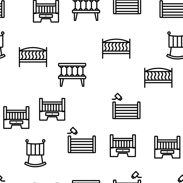 婴儿床婴儿床无缝模式图片下载