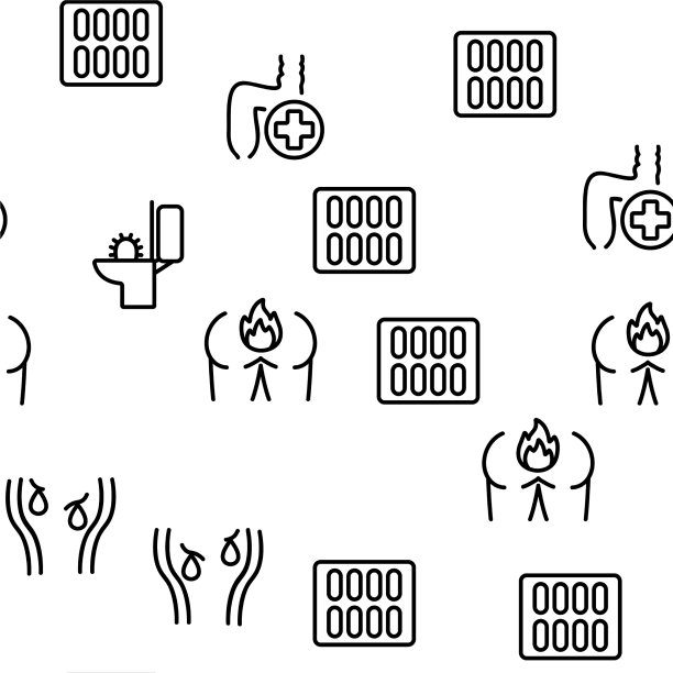 痔疮疾病无缝模式图片下载