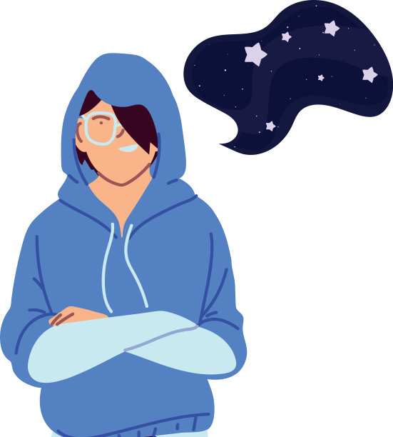 亚洲人卡通夜泡设计图片下载