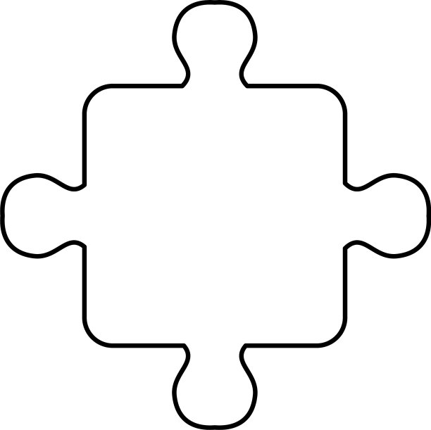 拼图图标线条风格图片下载