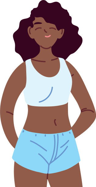 黑人女性卡通设计图片下载