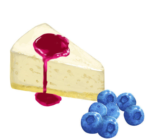 蓝莓和芝士蛋糕图片下载