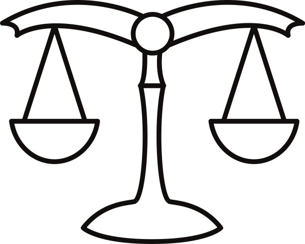 天秤座星座线性风格图标图片下载