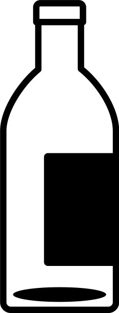 啤酒瓶饮料线条风格图标图片下载