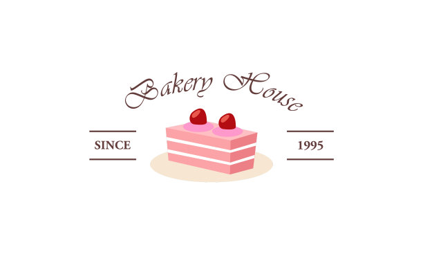 平面面包房标志面包房徽章标志图片下载